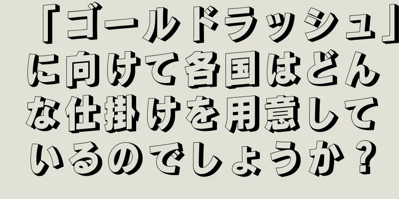 「ゴールドラッシュ」に向けて各国はどんな仕掛けを用意しているのでしょうか？