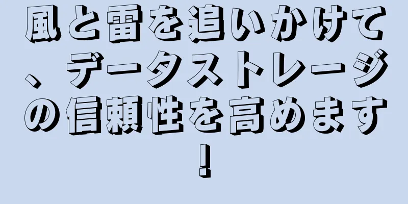 風と雷を追いかけて、データストレージの信頼性を高めます!