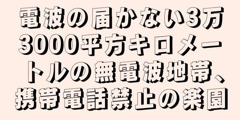 電波の届かない3万3000平方キロメートルの無電波地帯、携帯電話禁止の楽園