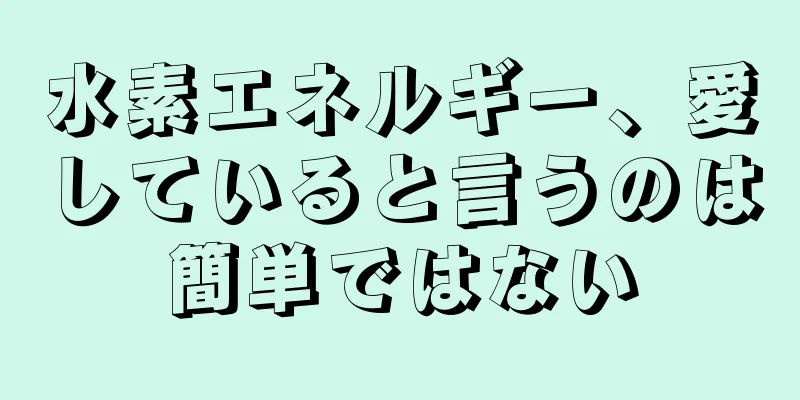 水素エネルギー、愛していると言うのは簡単ではない