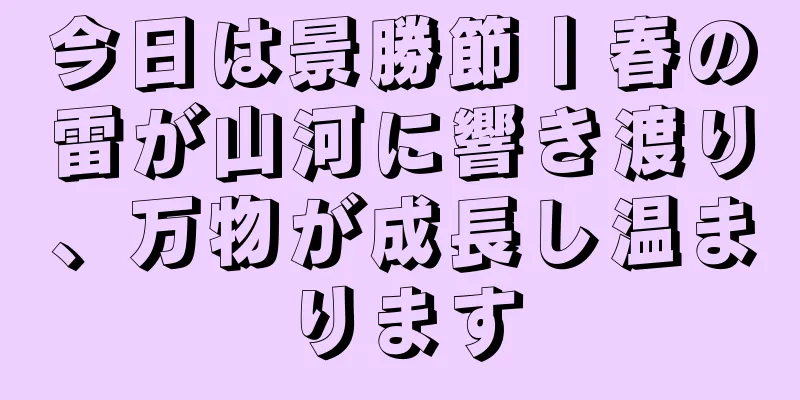 今日は景勝節丨春の雷が山河に響き渡り、万物が成長し温まります