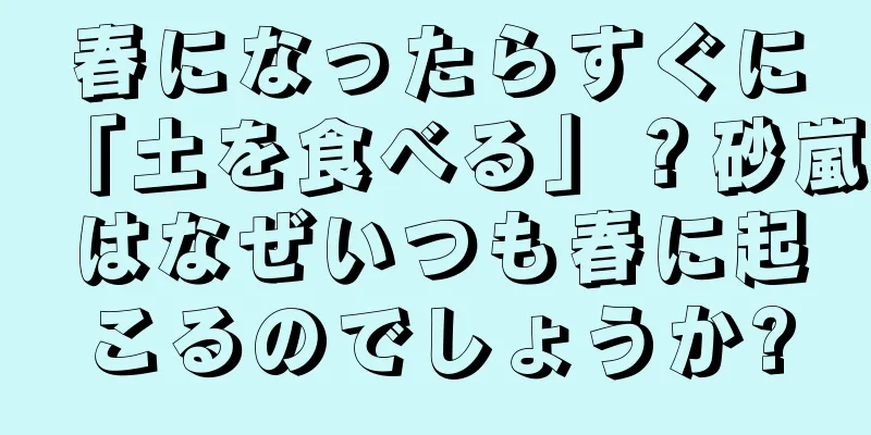 春になったらすぐに「土を食べる」？砂嵐はなぜいつも春に起こるのでしょうか?