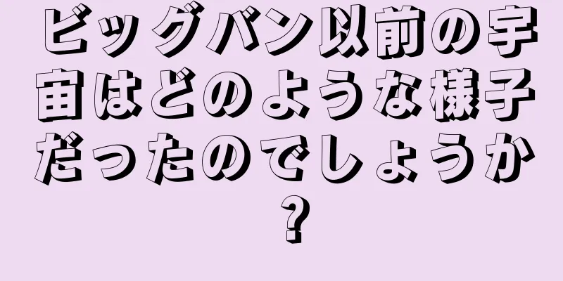 ビッグバン以前の宇宙はどのような様子だったのでしょうか？