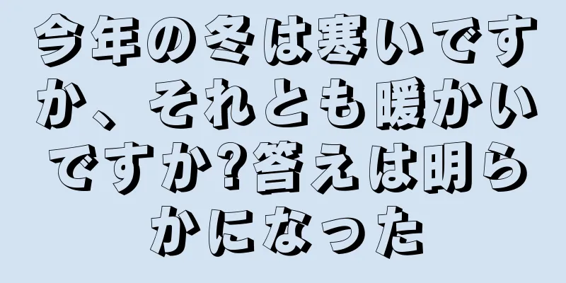 今年の冬は寒いですか、それとも暖かいですか?答えは明らかになった