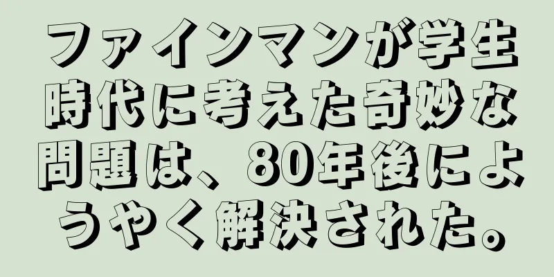 ファインマンが学生時代に考えた奇妙な問題は、80年後にようやく解決された。
