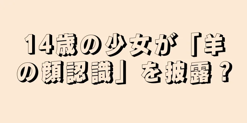 14歳の少女が「羊の顔認識」を披露？