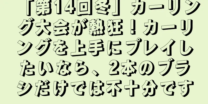 「第14回冬」カーリング大会が熱狂！カーリングを上手にプレイしたいなら、2本のブラシだけでは不十分です
