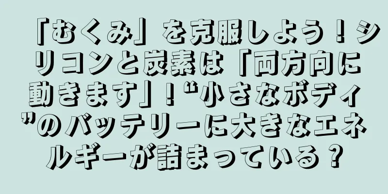 「むくみ」を克服しよう！シリコンと炭素は「両方向に動きます」! “小さなボディ”のバッテリーに大きなエネルギーが詰まっている？