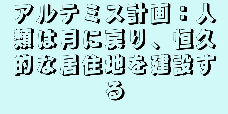アルテミス計画：人類は月に戻り、恒久的な居住地を建設する