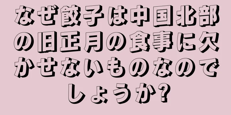 なぜ餃子は中国北部の旧正月の食事に欠かせないものなのでしょうか?