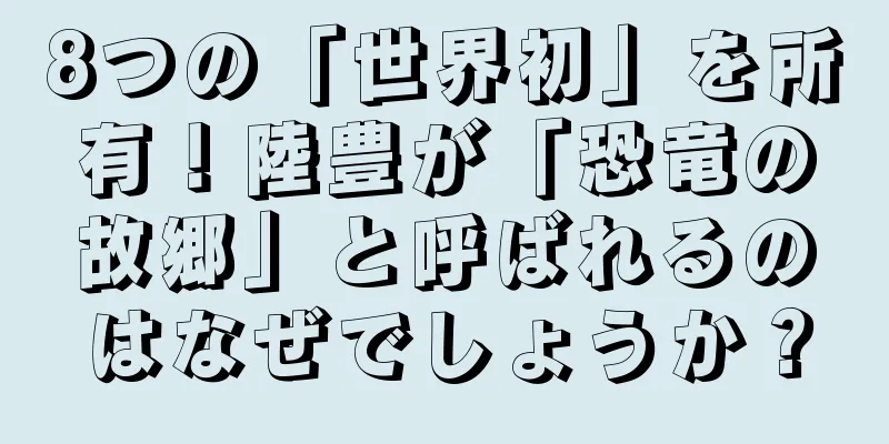 8つの「世界初」を所有！陸豊が「恐竜の故郷」と呼ばれるのはなぜでしょうか？