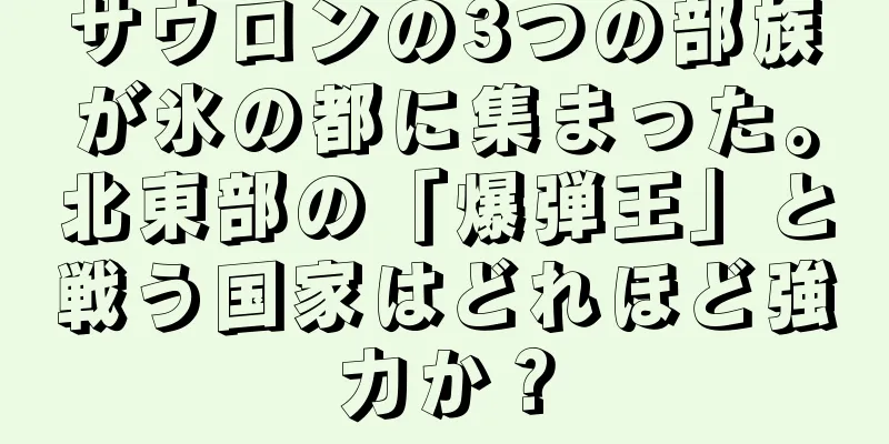 サウロンの3つの部族が氷の都に集まった。北東部の「爆弾王」と戦う国家はどれほど強力か？