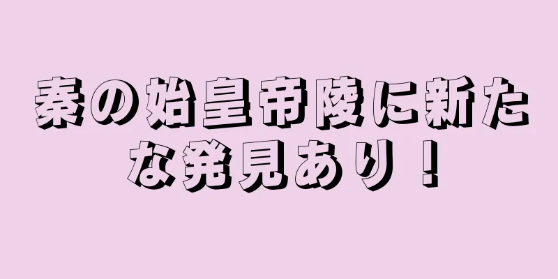 秦の始皇帝陵に新たな発見あり！
