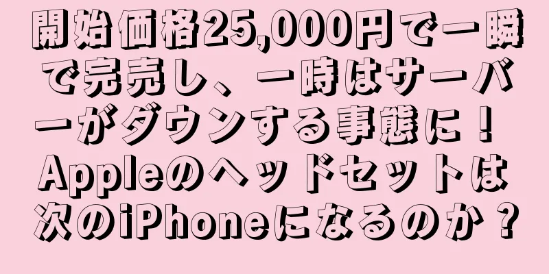 開始価格25,000円で一瞬で完売し、一時はサーバーがダウンする事態に！ Appleのヘッドセットは次のiPhoneになるのか？