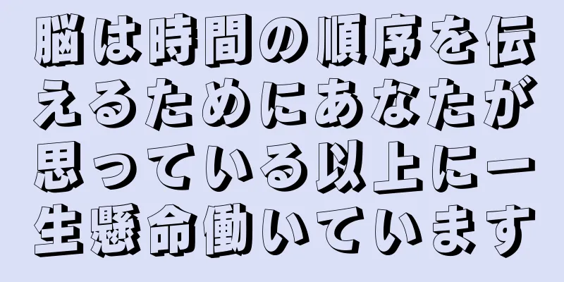 脳は時間の順序を伝えるためにあなたが思っている以上に一生懸命働いています