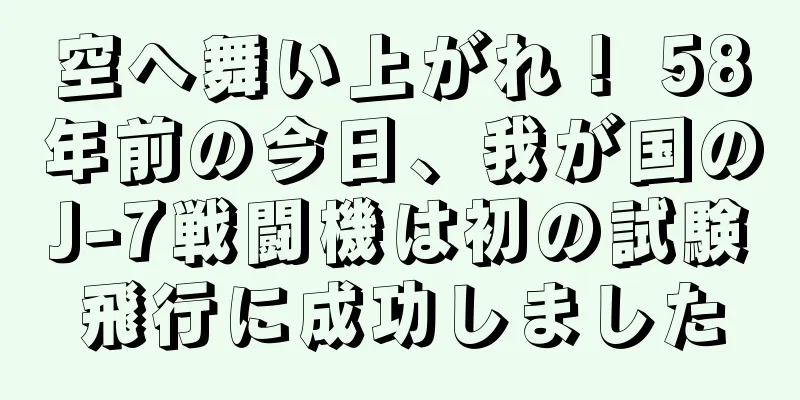 空へ舞い上がれ！ 58年前の今日、我が国のJ-7戦闘機は初の試験飛行に成功しました
