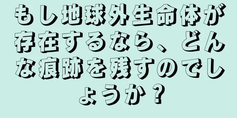 もし地球外生命体が存在するなら、どんな痕跡を残すのでしょうか？
