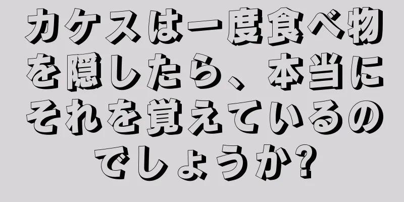 カケスは一度食べ物を隠したら、本当にそれを覚えているのでしょうか?