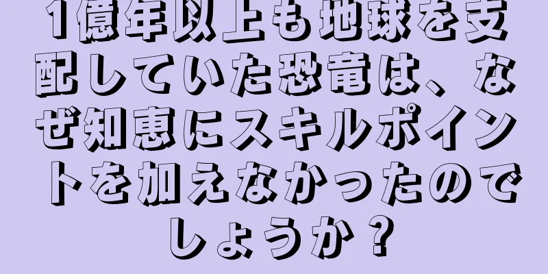 1億年以上も地球を支配していた恐竜は、なぜ知恵にスキルポイントを加えなかったのでしょうか？