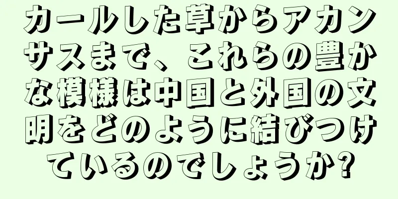 カールした草からアカンサスまで、これらの豊かな模様は中国と外国の文明をどのように結びつけているのでしょうか?