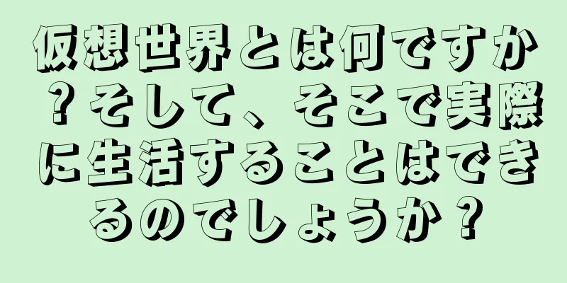 仮想世界とは何ですか？そして、そこで実際に生活することはできるのでしょうか？
