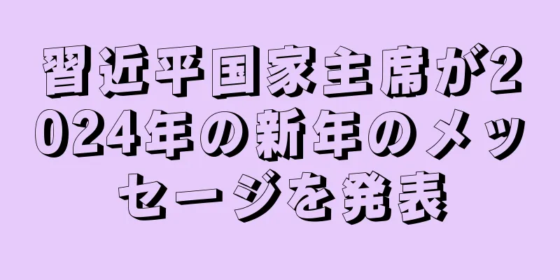 習近平国家主席が2024年の新年のメッセージを発表