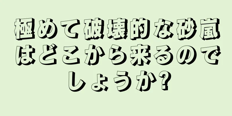 極めて破壊的な砂嵐はどこから来るのでしょうか?