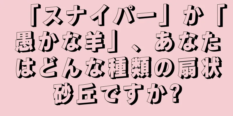 「スナイパー」か「愚かな羊」、あなたはどんな種類の扇状砂丘ですか?