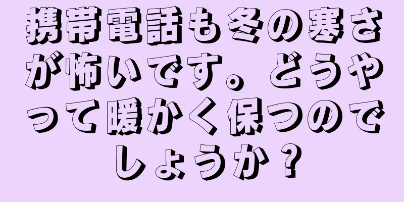 携帯電話も冬の寒さが怖いです。どうやって暖かく保つのでしょうか？