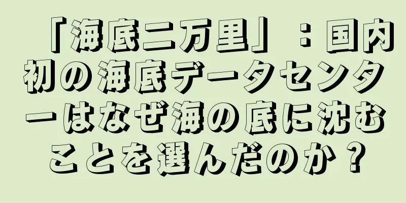 「海底二万里」：国内初の海底データセンターはなぜ海の底に沈むことを選んだのか？