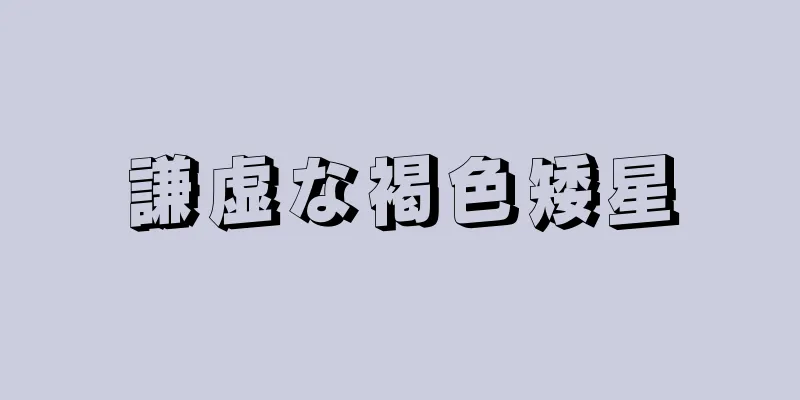 謙虚な褐色矮星