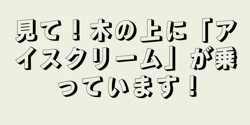 見て！木の上に「アイスクリーム」が乗っています！