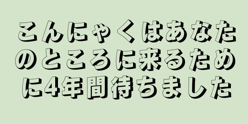 こんにゃくはあなたのところに来るために4年間待ちました