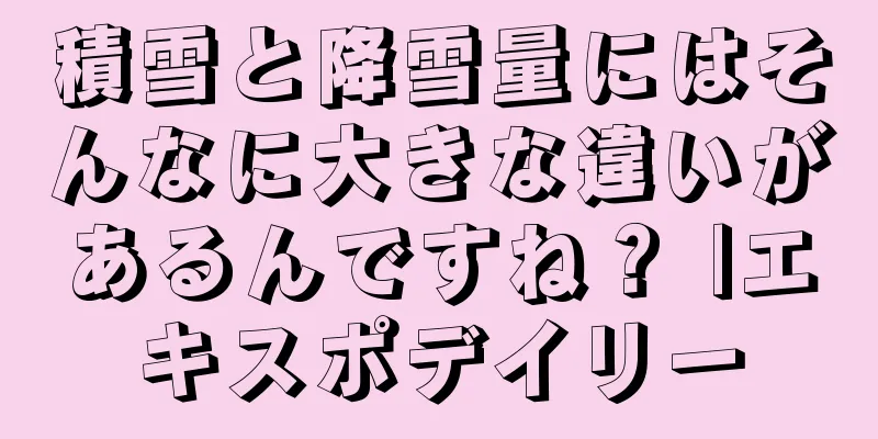 積雪と降雪量にはそんなに大きな違いがあるんですね？ |エキスポデイリー