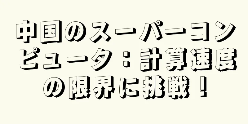 中国のスーパーコンピュータ：計算速度の限界に挑戦！