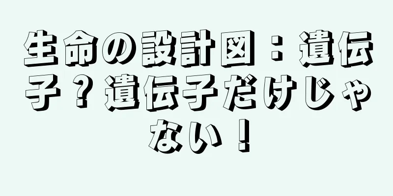 生命の設計図：遺伝子？遺伝子だけじゃない！