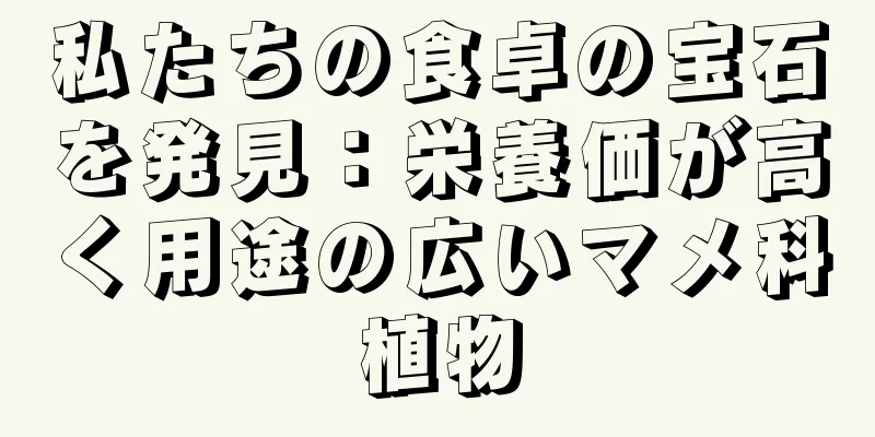 私たちの食卓の宝石を発見：栄養価が高く用途の広いマメ科植物