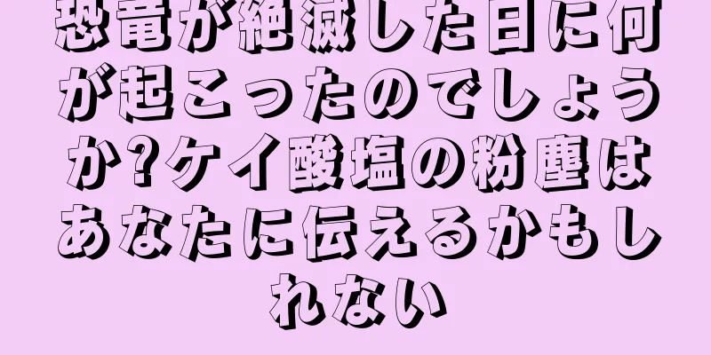 恐竜が絶滅した日に何が起こったのでしょうか?ケイ酸塩の粉塵はあなたに伝えるかもしれない