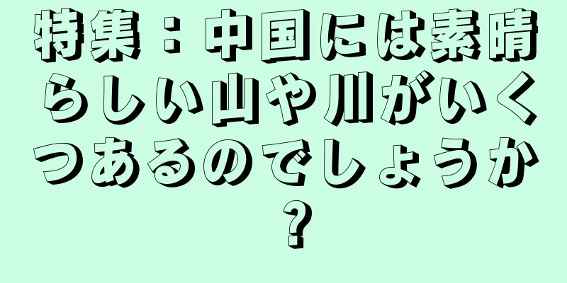 特集：中国には素晴らしい山や川がいくつあるのでしょうか？