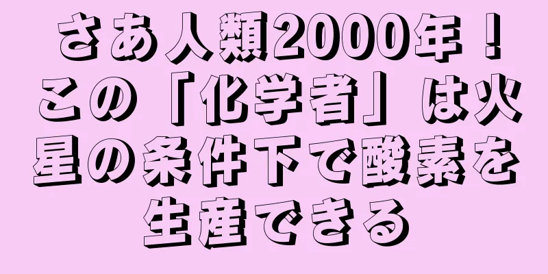 さあ人類2000年！この「化学者」は火星の条件下で酸素を生産できる