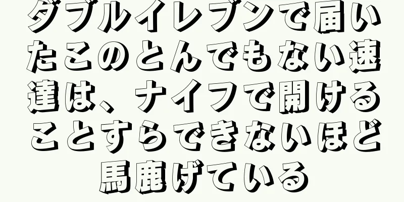 ダブルイレブンで届いたこのとんでもない速達は、ナイフで開けることすらできないほど馬鹿げている