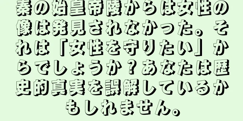 秦の始皇帝陵からは女性の像は発見されなかった。それは「女性を守りたい」からでしょうか？あなたは歴史的真実を誤解しているかもしれません。