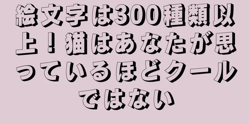 絵文字は300種類以上！猫はあなたが思っているほどクールではない