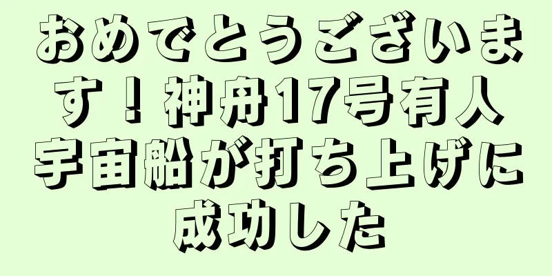 おめでとうございます！神舟17号有人宇宙船が打ち上げに成功した