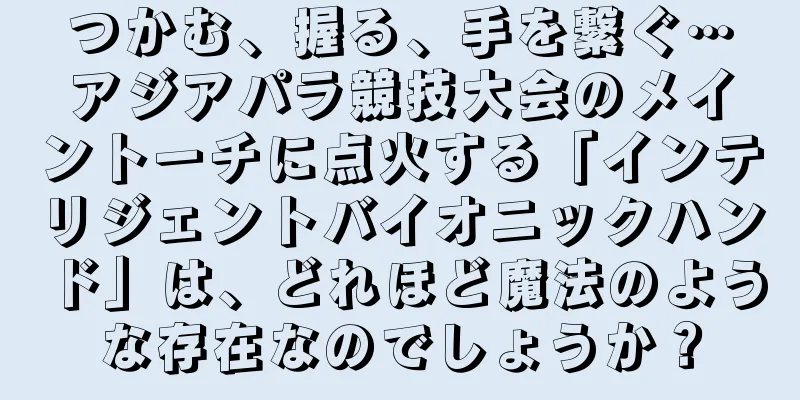 つかむ、握る、手を繋ぐ…アジアパラ競技大会のメイントーチに点火する「インテリジェントバイオニックハンド」は、どれほど魔法のような存在なのでしょうか？