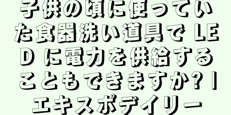子供の頃に使っていた食器洗い道具で LED に電力を供給することもできますか? |エキスポデイリー