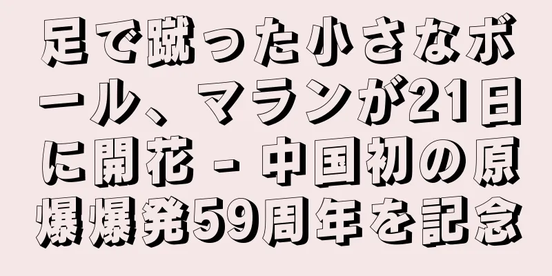 足で蹴った小さなボール、マランが21日に開花 - 中国初の原爆爆発59周年を記念