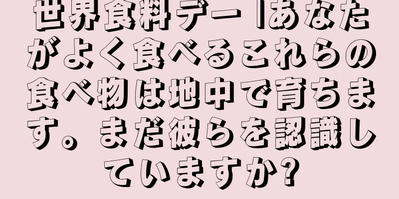世界食料デー |あなたがよく食べるこれらの食べ物は地中で育ちます。まだ彼らを認識していますか?