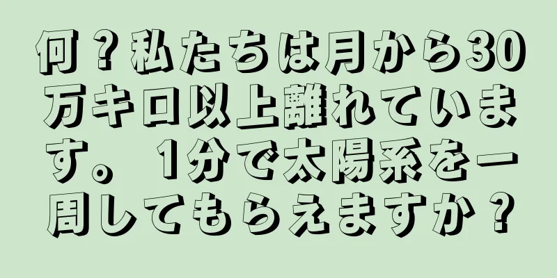 何？私たちは月から30万キロ以上離れています。 1分で太陽系を一周してもらえますか？