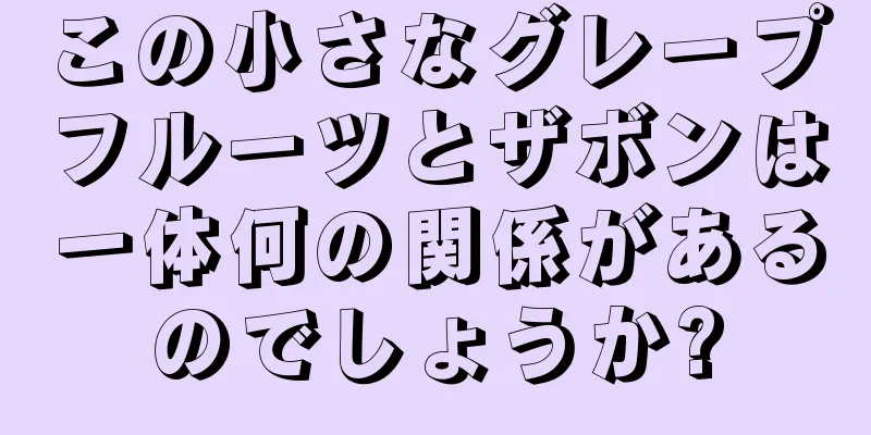 この小さなグレープフルーツとザボンは一体何の関係があるのでしょうか?